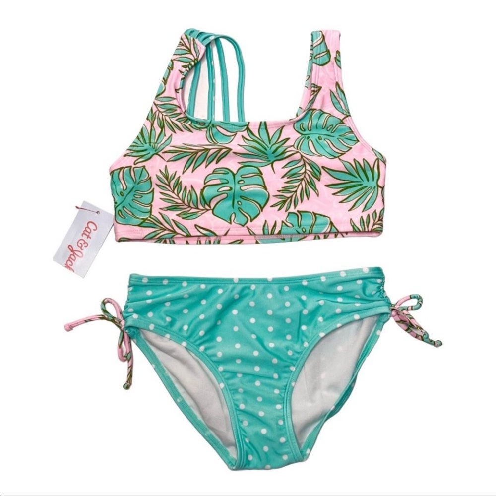 🦩Girls' 'Tropical Bikini Swimsuit - Cat & Jack